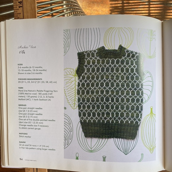 Vintage Baby Knits Knitting Book by Kristen Rengren hardcover - Picture 8 of 13